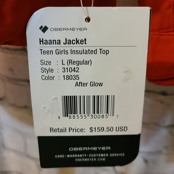 Obermeyer Teen Ski Jacket (Coral) - Picture 13 of 15